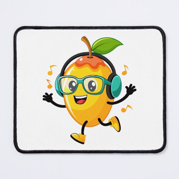 Item preview, Dancing Mango With Headphones and Glasses designed and sold by graphic-genie.