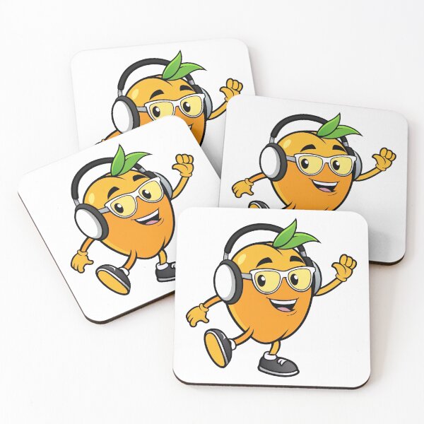 Item preview, Dancing Mango With Headphones and Glasses designed and sold by graphic-genie.