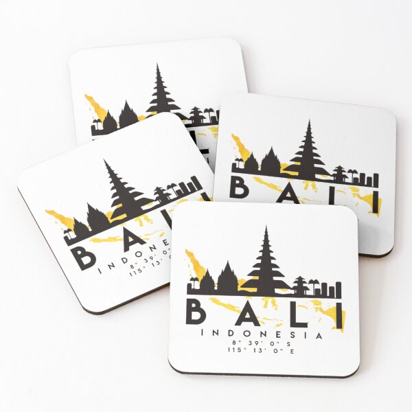 Item preview, Bali Indonesia Skyline Art – Iconic Island Cityscape designed and sold by BubbleSpy.