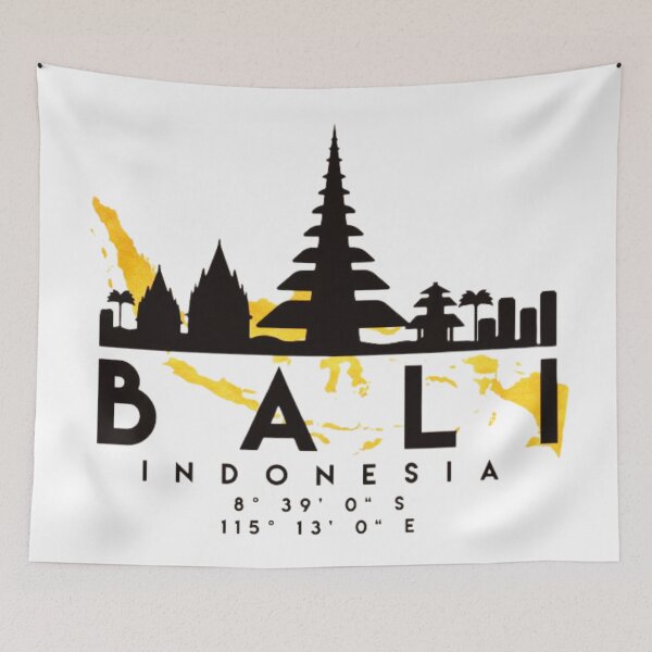 Item preview, Bali Indonesia Skyline Art – Iconic Island Cityscape designed and sold by BubbleSpy.