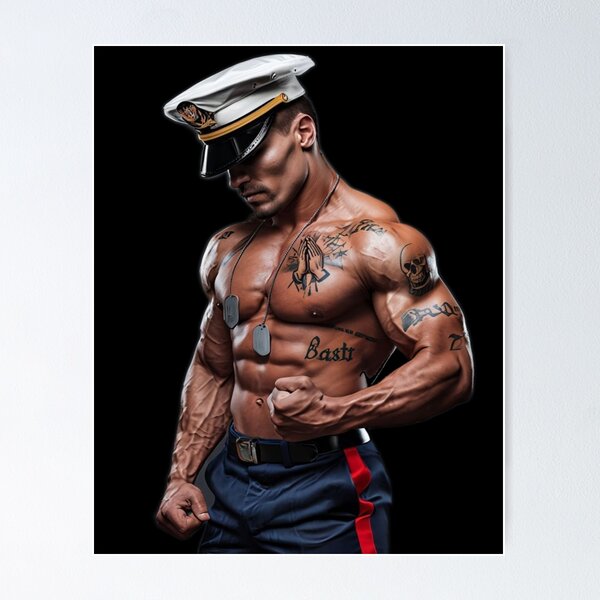 Item preview, Semper Fi Marines Tom of Finland Tribute Military Gay Pride Graphic Design designed and sold by ItsAKinkThing.