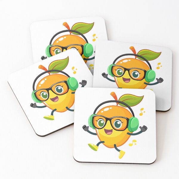 Item preview, Dancing Mango With Headphones and Glasses designed and sold by graphic-genie.