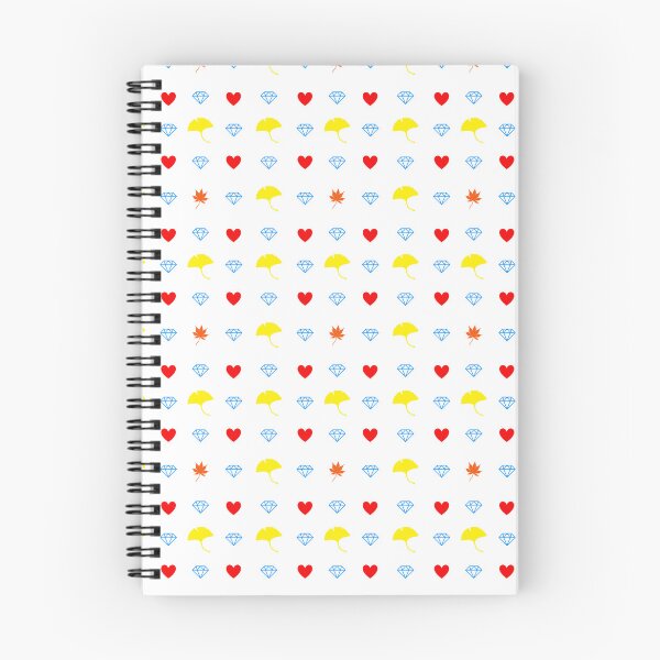 Item preview, A pattern of hearts, diamonds, and leaves is displayed on a white background designed and sold by PWDigitalArt.