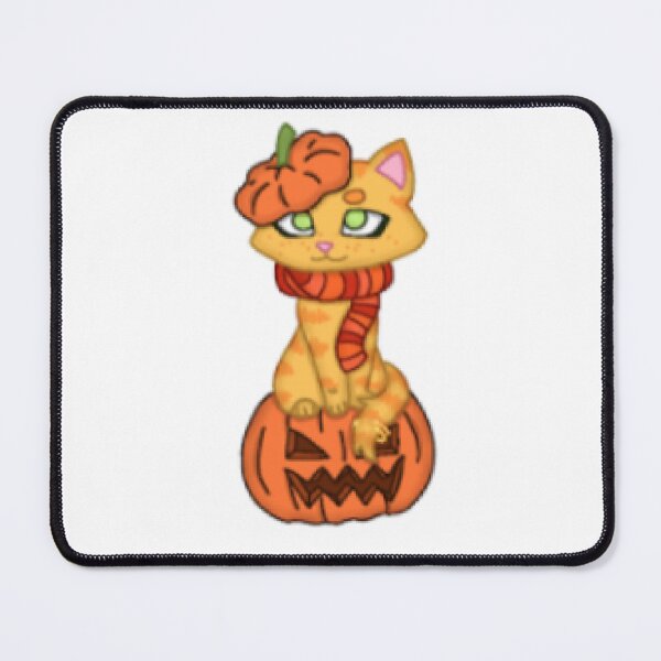 Item preview, Jacky on a Jack-o-Lantern Pumpkin Cat designed and sold by KittiDreamz.