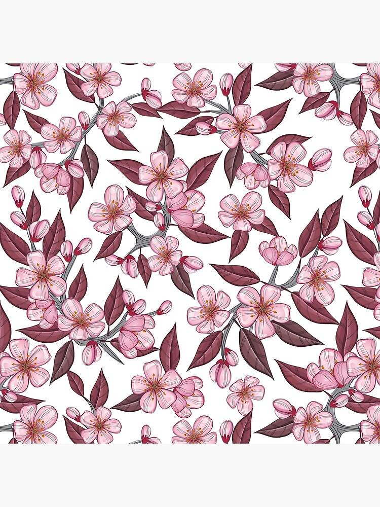Thumbnail 2 of 2, Tote Bag, Cherry flower seamless pattern designed and sold by creaschon.