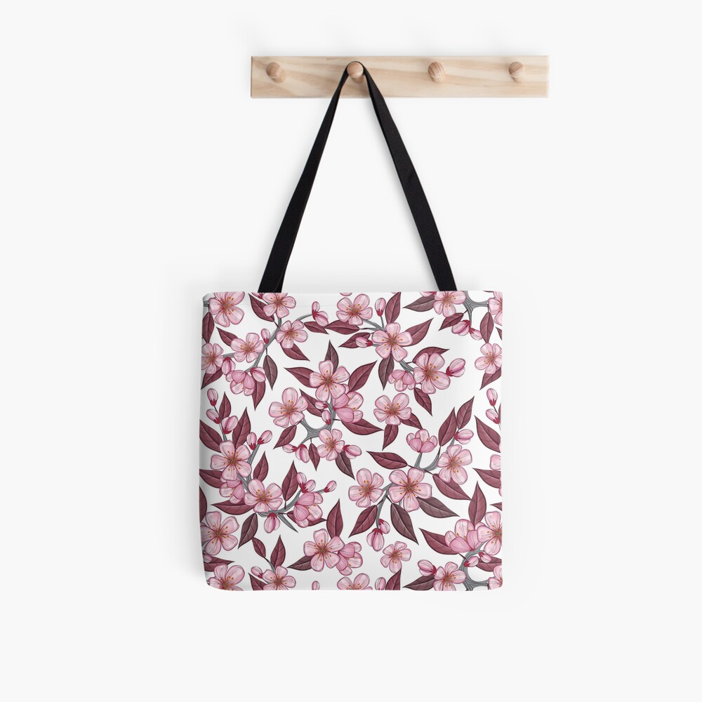 Cherry flower seamless pattern Tote Bag