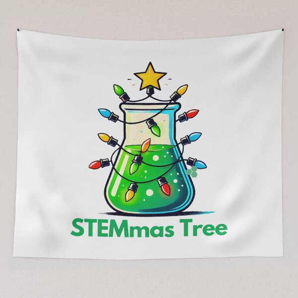 Item preview, STEMmas Tree | STEM Christmas | Science Christmas | Laboratory Christmas | Geeky Christmas | Christmas Science designed and sold by jadedscientist.