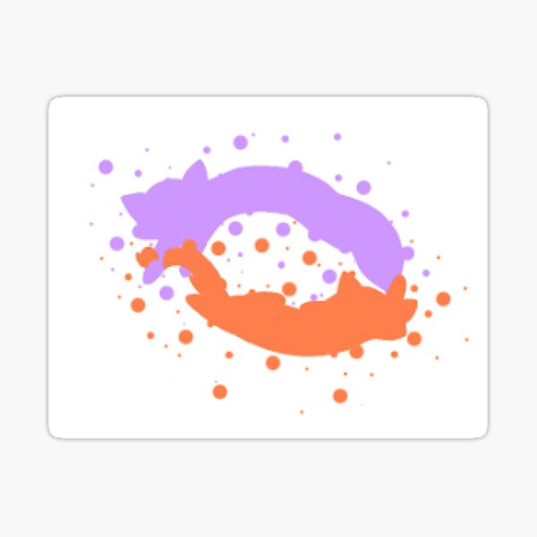 Item preview, Abstract Purple and Orange Cats designed and sold by KittiDreamz.