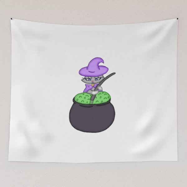Item preview, Witch Kitty Brewing a Potion designed and sold by KittiDreamz.
