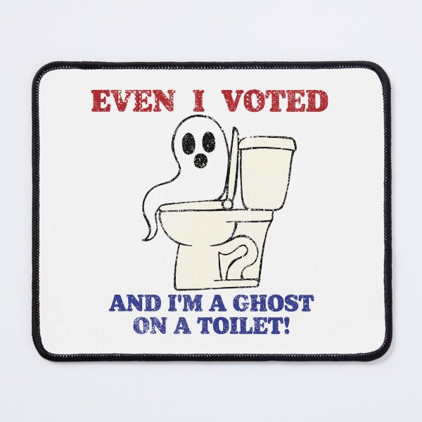 Item preview, I Voted Funny Ghost On Toilet Vintage Weathered Look designed and sold by TheRainFamily.