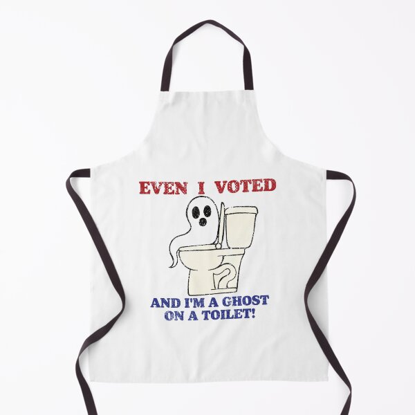 Item preview, I Voted Funny Ghost On Toilet Vintage Weathered Look designed and sold by TheRainFamily.