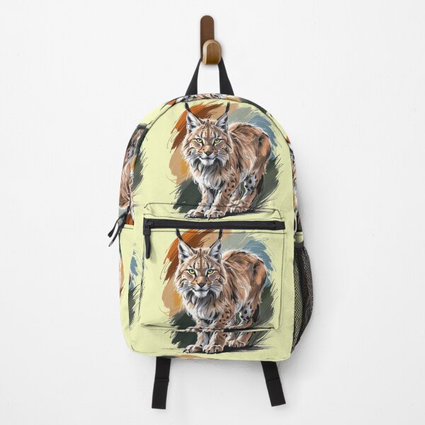 Item preview, A cat with yellow eyes stands in front of a colorful background designed and sold by PWDigitalArt.