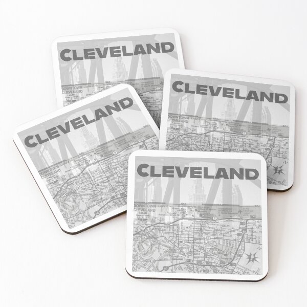 Artikelvorschau, Stadtplan von Cleveland, Ohio entworfen und verkauft von TheThreeOFive.
