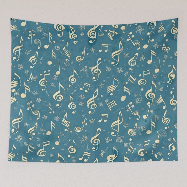 Item preview, Blue pattern with notes. Musical designed and sold by Erik Visnievskij.