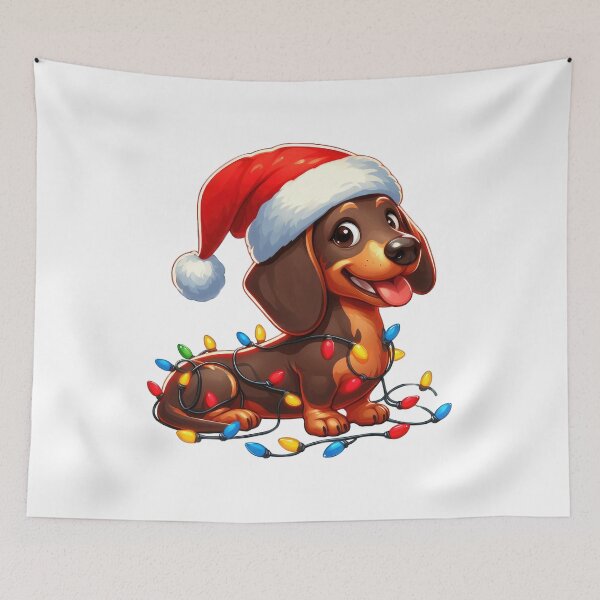Item preview, Dachshund Dog Christmas designed and sold by doodIllustrate.