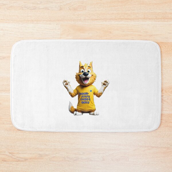 Item preview, Vibrant yellow cute cartoon dog howls with positive vibes with playful flair designed and sold by DesignDen1587.