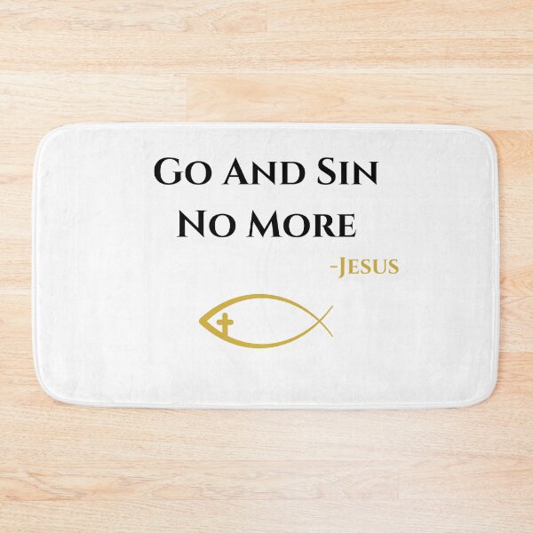 Item preview, Go And Sin No More, black/gold designed and sold by Redeemed365.
