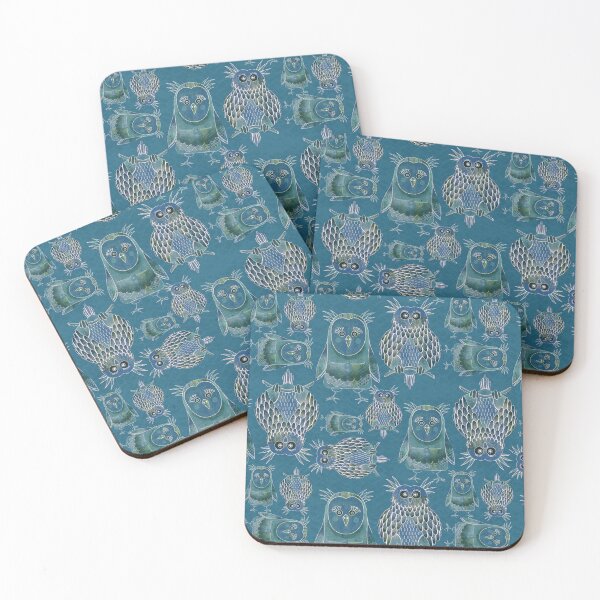 Item preview, Owl Be Right Birds [Denim] designed and sold by Carina Parry Studios.