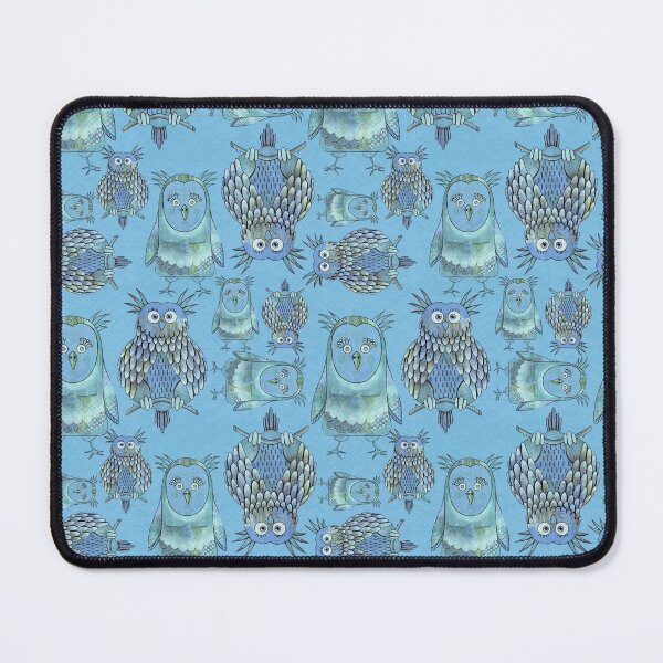 Item preview, Owl Be Right Birds [Blue Hosta] designed and sold by Carina Parry Studios.