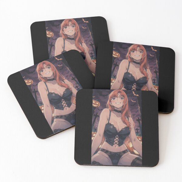 Item preview, Grave Black Lace Up Lingerie Redhead designed and sold by KillerCrafts.