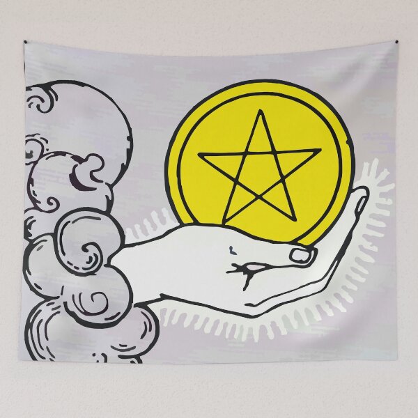 Item preview, Tarot - Ace of Pentacles - Money - Coins designed and sold by tanabe.