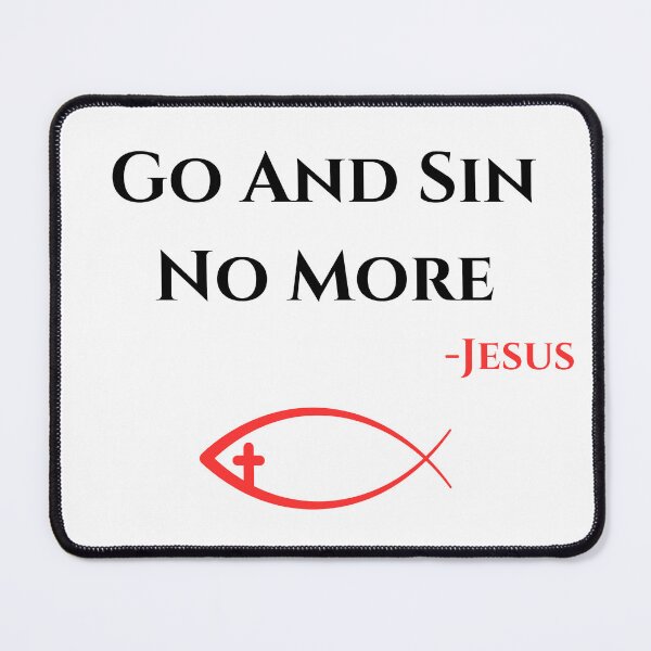 Item preview, Go And Sin No More, black/red designed and sold by Redeemed365.