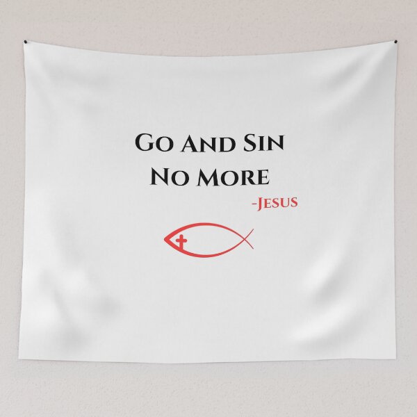 Item preview, Go And Sin No More, black/red designed and sold by Redeemed365.