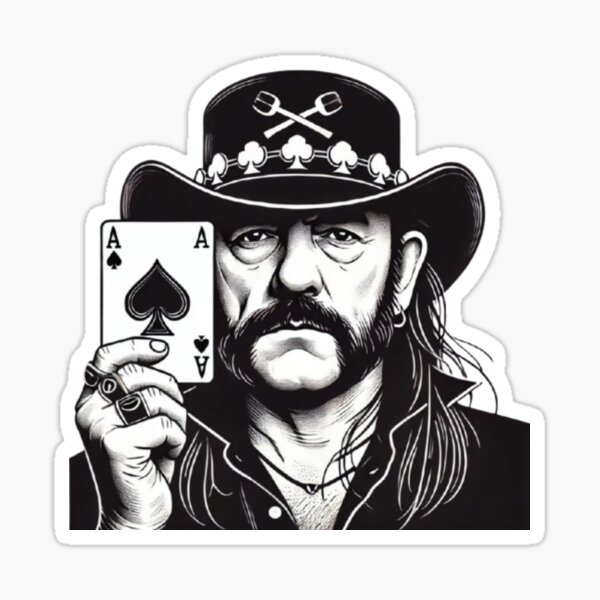 Item preview, Lemmy Kilmister Ace od Spades (Motörhead) Black & White designed and sold by All4ROCK.