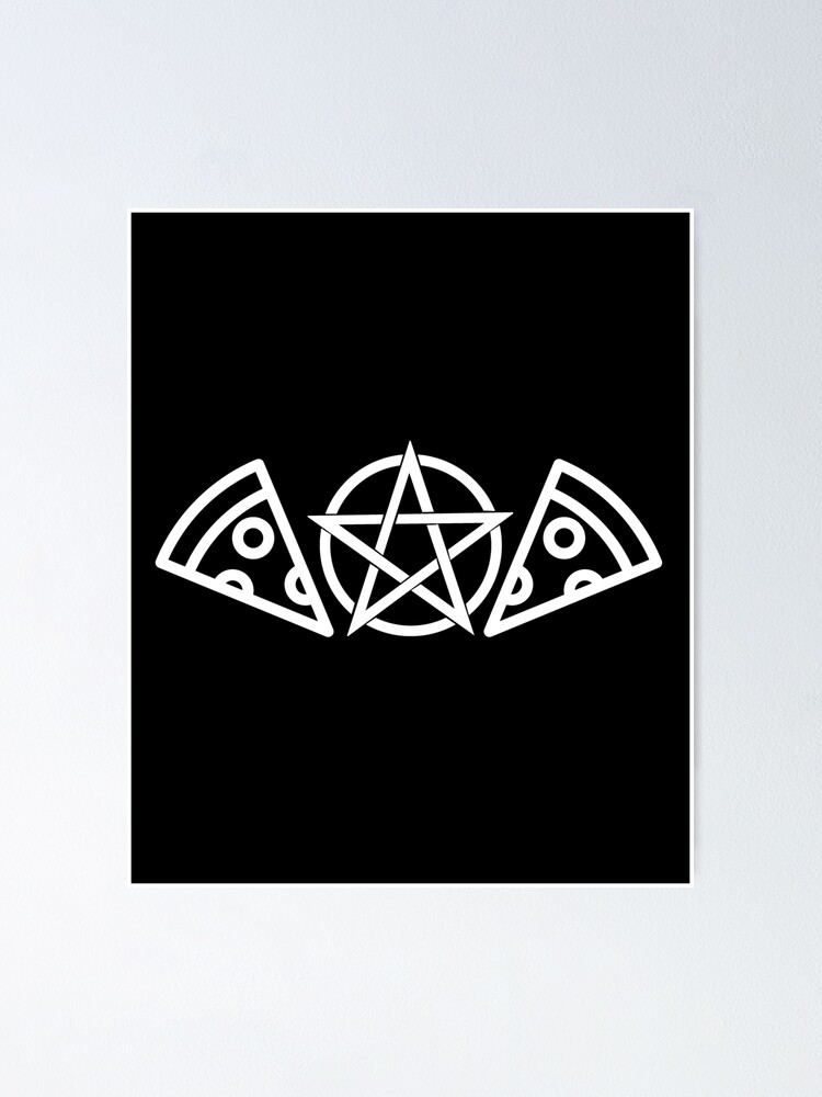 “Pizza Pentagram - Gothic Gift” Poster by Luna-May | Redbubble