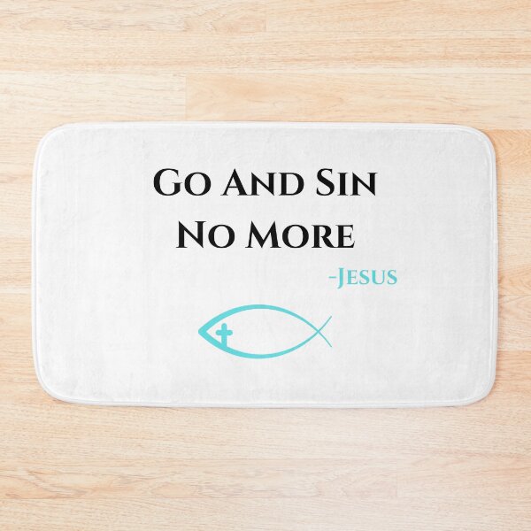 Item preview, Go And Sin No More, black/teal designed and sold by Redeemed365.