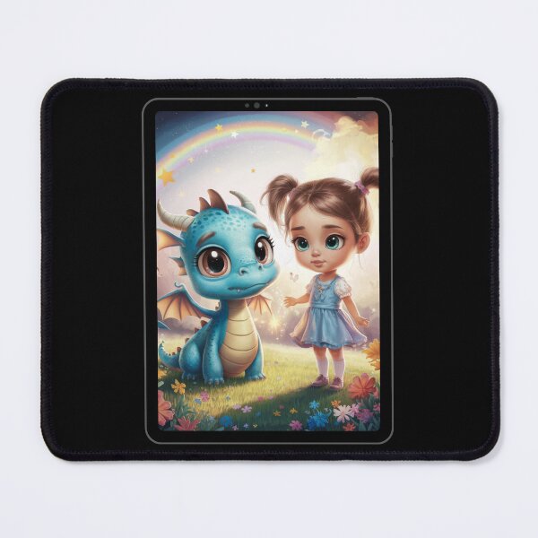 Item preview, Chibi Girl and Dragon designed and sold by CookiesMerch.
