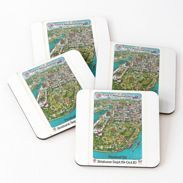 Item preview, 1982 Drawing of Brisbane CBD - Warana Festival 1982!  designed and sold by housedetective.