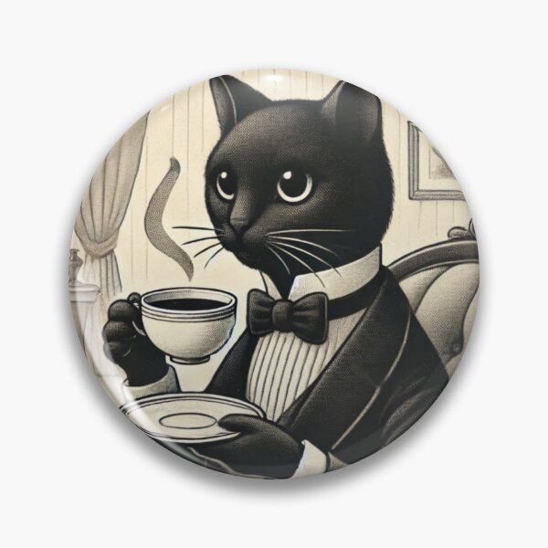 Item preview, Gentleman cat's coffee time-Illustration designed and sold by II0FU5.