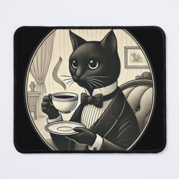 Item preview, Gentleman cat's coffee time-Illustration designed and sold by II0FU5.