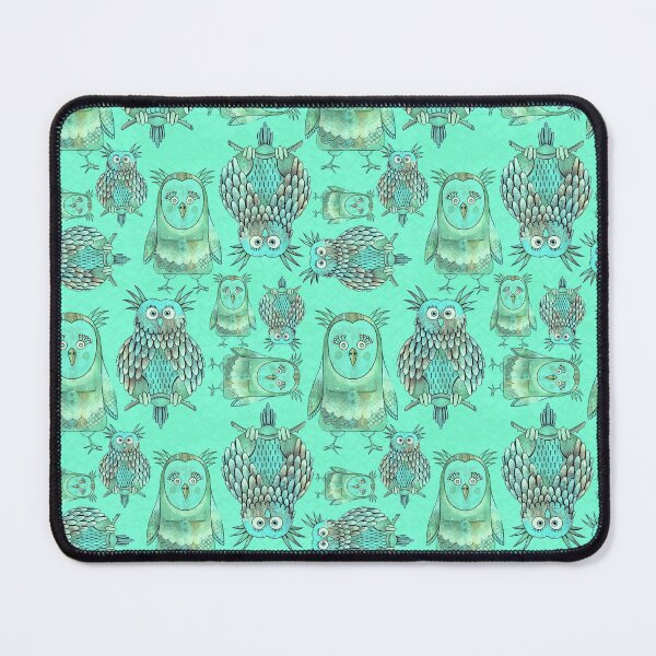 Item preview, Owl Be Right Birds [Light Turquoise] designed and sold by Carina Parry Studios.