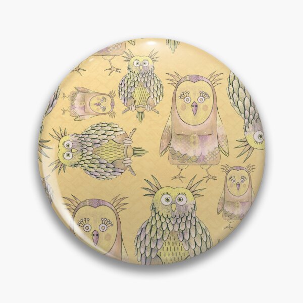 Item preview, Owl Be Right Birds [Maize Yellow] designed and sold by Carina Parry Studios.