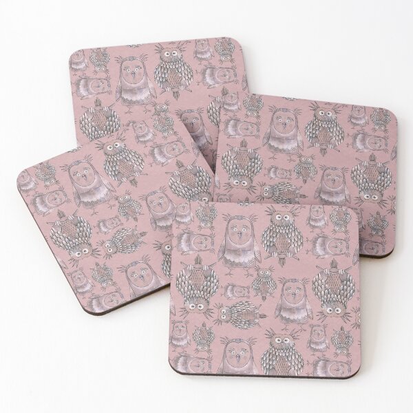 Item preview, Owl Be Right Birds [Dark Salmon] designed and sold by Carina Parry Studios.