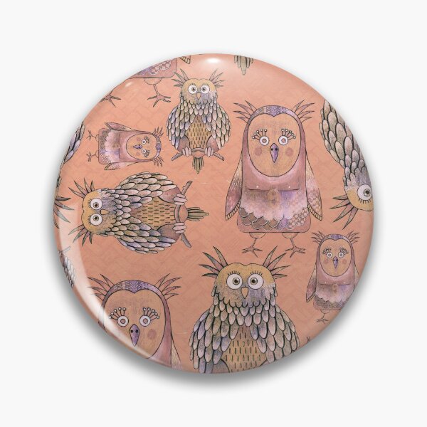 Item preview, Owl Be Right Birds [Dark Salmon] designed and sold by Carina Parry Studios.
