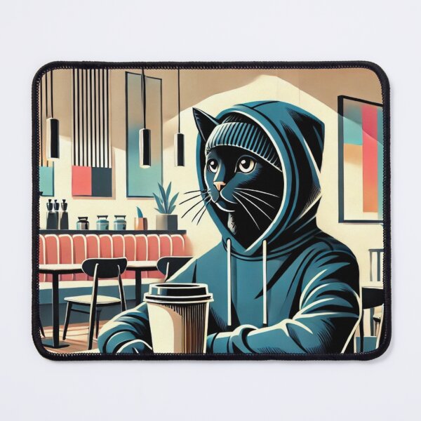 Item preview, Boy cat's coffee time-Illustration designed and sold by II0FU5.