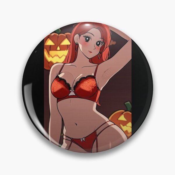 Item preview, Hippy Cute Redhead in Orange Lingerie designed and sold by KillerCrafts.