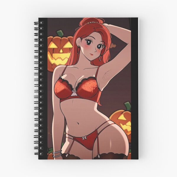Item preview, Hippy Cute Redhead in Orange Lingerie designed and sold by KillerCrafts.