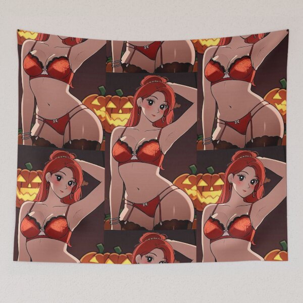 Item preview, Hippy Cute Redhead in Orange Lingerie designed and sold by KillerCrafts.
