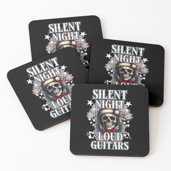 Item preview, SILENT NIGHT LOUD GUITARS cool Rock/Metal music Christmas Xmas design designed and sold by Jt41.