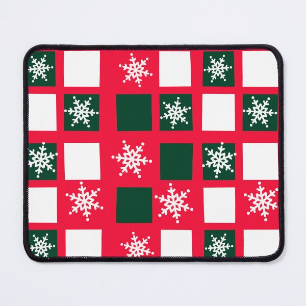 Item preview, Red Green Christmas Plaid + Snowflakes designed and sold by Victoria Rose.