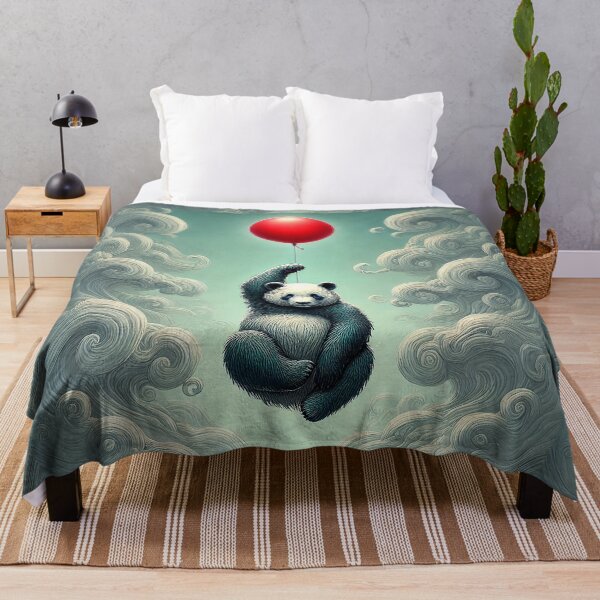Item preview, Panda Takes Flight, Red Balloon in the Clouds designed and sold by Vin Zzep.