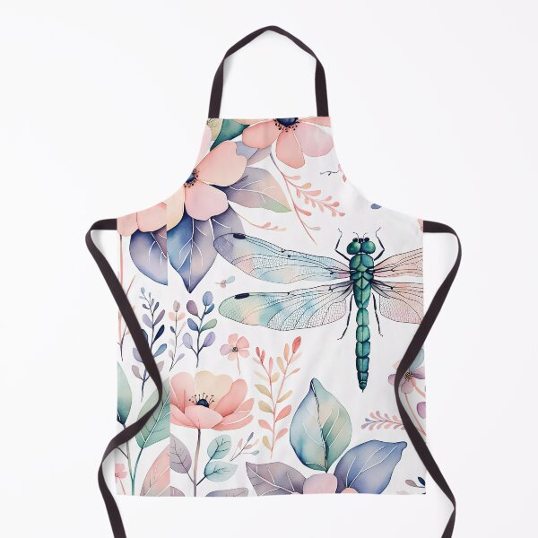 Artikelvorschau, Libelle Blumen Aquarell Malerei entworfen und verkauft von druidwolfart.