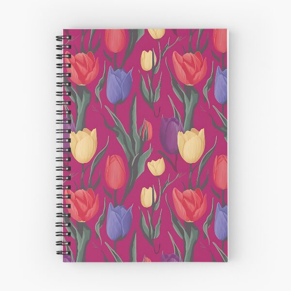 Item preview, Colorful Tulip Flower Sticker - Seamless Pattern of Red, Yellow, and Purple Tulips designed and sold by SlocifieShop.
