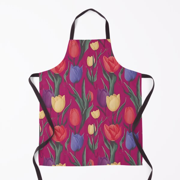 Item preview, Colorful Tulip Flower Sticker - Seamless Pattern of Red, Yellow, and Purple Tulips designed and sold by SlocifieShop.