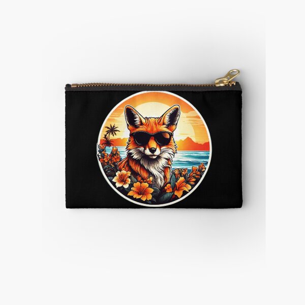 Item preview, Red Fox with Sunglasses by The Beach with Orchids designed and sold by NautiChic.