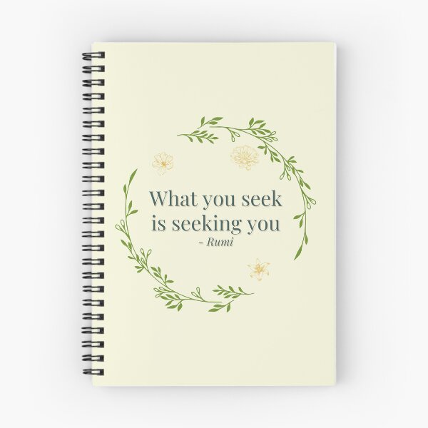 Item preview, What You Seek Is Seeking You - Rumi Poetry Vintage Floral designed and sold by Ellodee.